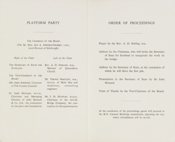 Order of Proceedings for the Driving of the First Pile