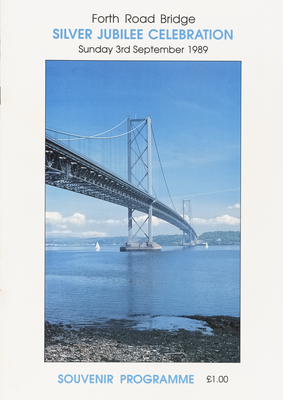 Cover of programme for Forth Road Bridge Silver Jubilee