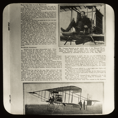 Thomas Sopwith on his Howard Wright Biplane