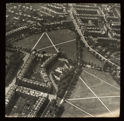 Aerial view of the Meadows and Bruntsfield Links