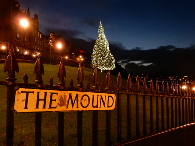 Christmas tree on The Mound