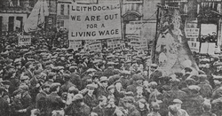 Leith dockers on strike in 1913