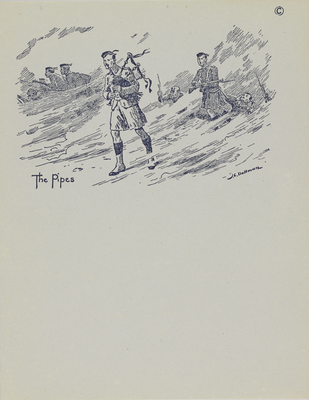 Notelet with patriotic wartime image