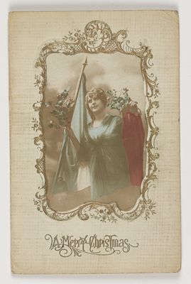 Christmas card with personification of France