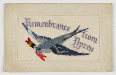 Embroidered postcard: World War 1
