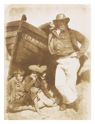 Newhaven fisherman and three boys