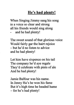He's had plenty! - a poem