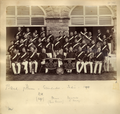 The band of the 7th Hussars in India