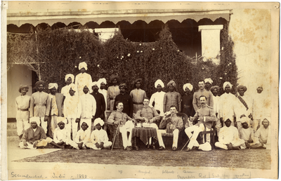 British Officers with Indian men