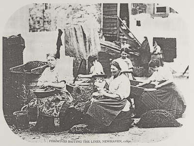 Fishwives baiting the lines, Newhaven
