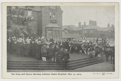 The King and Queen opening Colinton Mains Hospital
