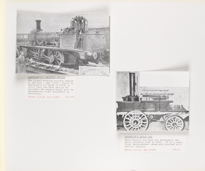 Hawthorn's railway engine/Salvesen's motor car