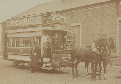 Leith horse tram in Dryden Street
