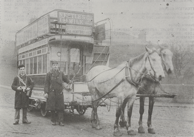 The first horse-drawn tram in Leith