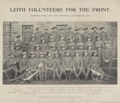 Leith volunteers for the Front