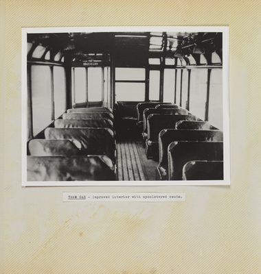 Tram car - improved interior with upholstered seats