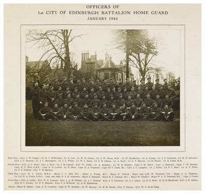 Officers of 1st City of Edinburgh Battalion Home Guard