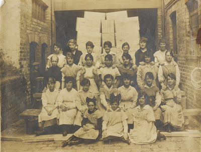 Group portrait of female staff workers at Wm. Cummings 