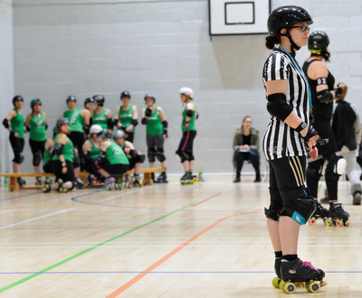 Referee, Auld Reekie Roller Girls training session