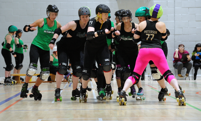 Jostling for position at the start of a jam