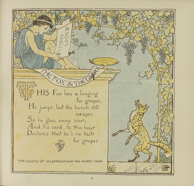 The Fox and the Grapes, from 'Baby's Own Aesop'