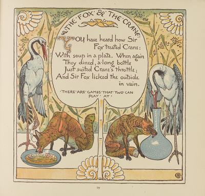 The Fox and the Crane, from 'Baby's Own Aesop'