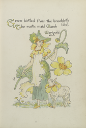 Page nine of 'Flora's Feast', the Marigold