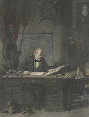 Sir Walter Scott in his study