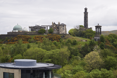 Calton Hill from the roof of New St Andrew's House