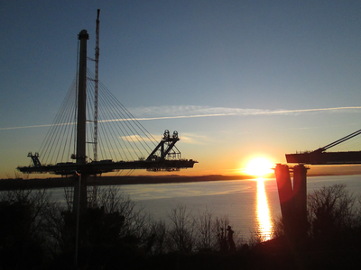 North Tower and approach viaduct, Queensferry Crossing