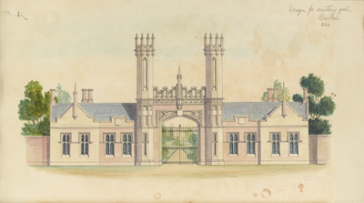 Design for cemetery gate, Dunbar