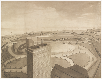 Edinburgh in 1790 - panorama from Calton Hill