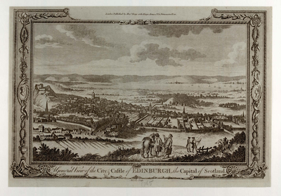 A general view of the city and castle of Edinburgh