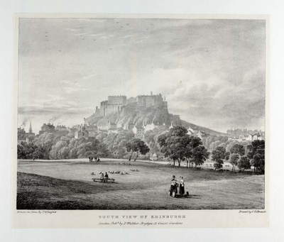South view of Edinburgh showing the Castle