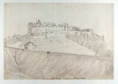Edinburgh Castle viewed on 10th August 1824