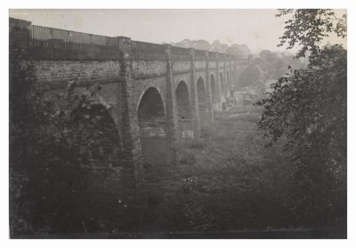 View of the Union Canal viaduct at Slateford