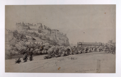 Edinburgh Castle and the Royal Institution 1840