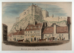 Edinburgh Castle from the Grassmarket 1840