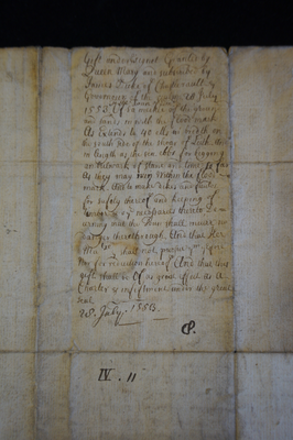 Detail of 1553 document signed Duke of Chastlerault