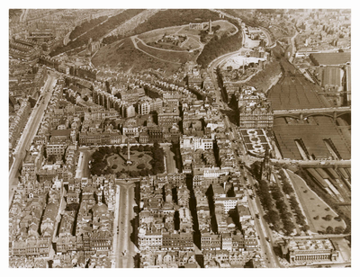 East end of Princes Street and New Town, aerial view