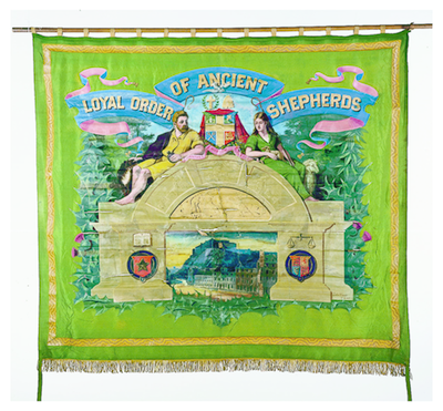 Silk banner for the Loyal Order of Ancient Shepherds