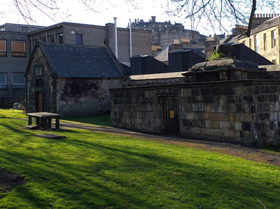 Edinburgh Castle from Greyfriars Kirkyard