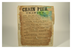 Advertisement poster for the Chain Pier, Trinity