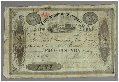 Leith Banking Company £5 note