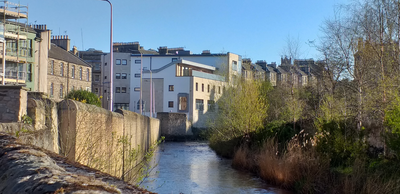 Water of Leith looking west, from Warriston Road