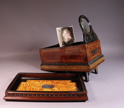 Wooden Ornate Cabinet card Viewer