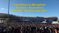 Fans Return to Murrayfield, Scotland v South Africa