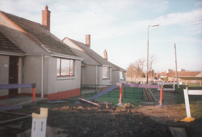 Houses after subsidence and before removal