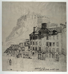 Edinburgh Castle from the Grassmarket 1788