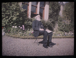 James Thin in the garden of Ashlea House, Stow